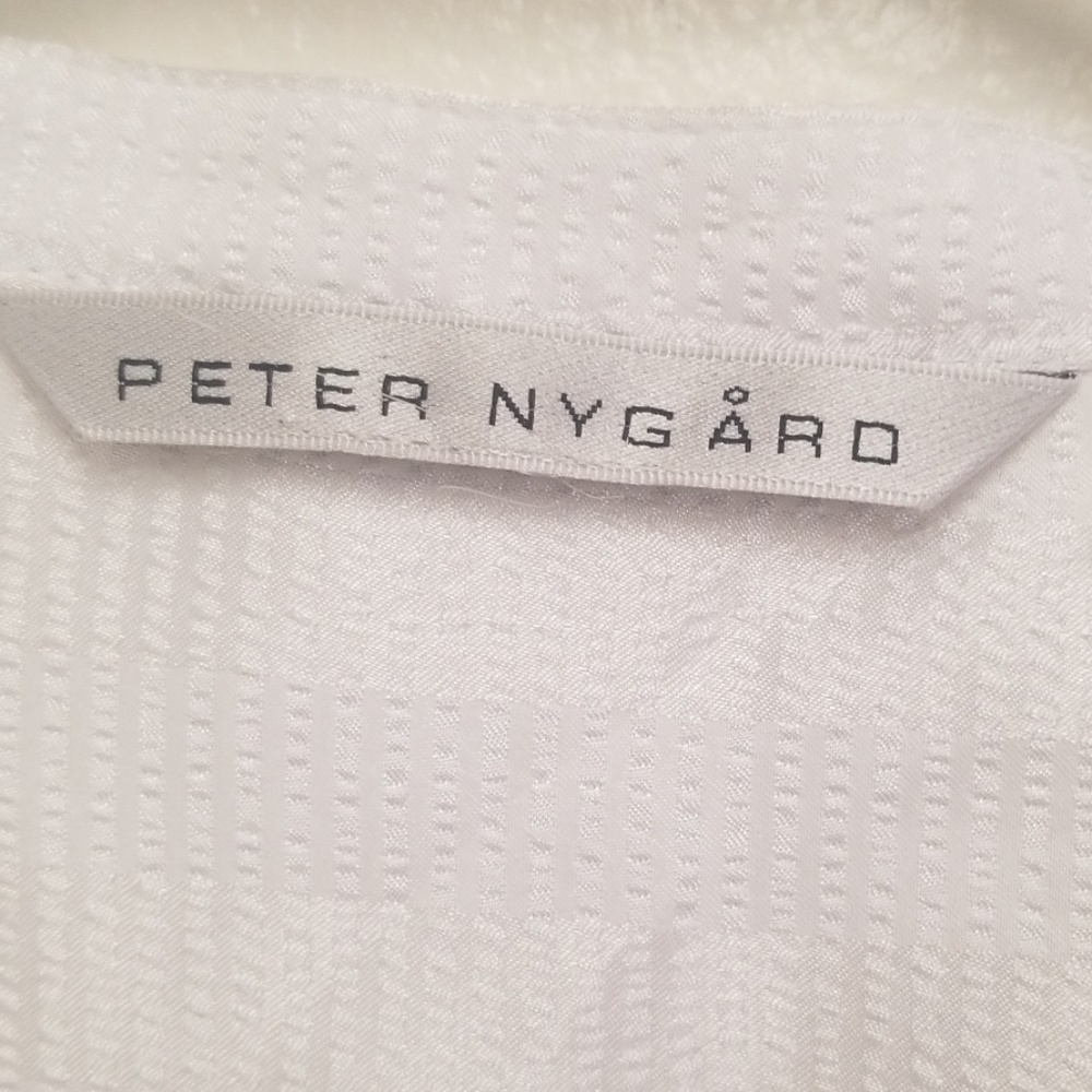 Peter Nygard Button Down Top White Striped Sz Xl - image 3